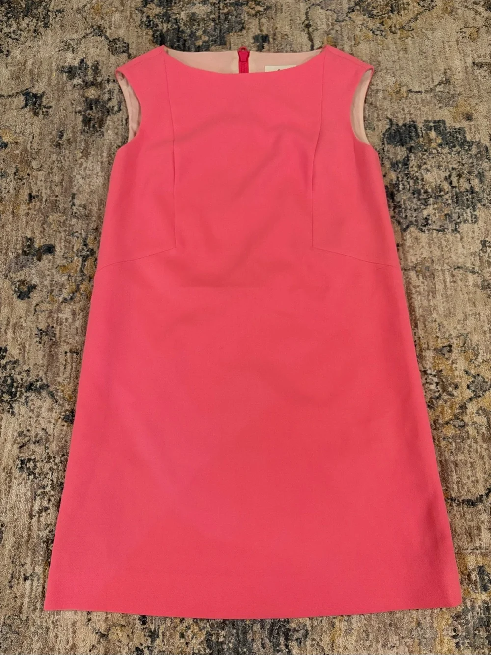 Kate Spade New York Sleeveless Pink Shift Dress Zip Up Size XS